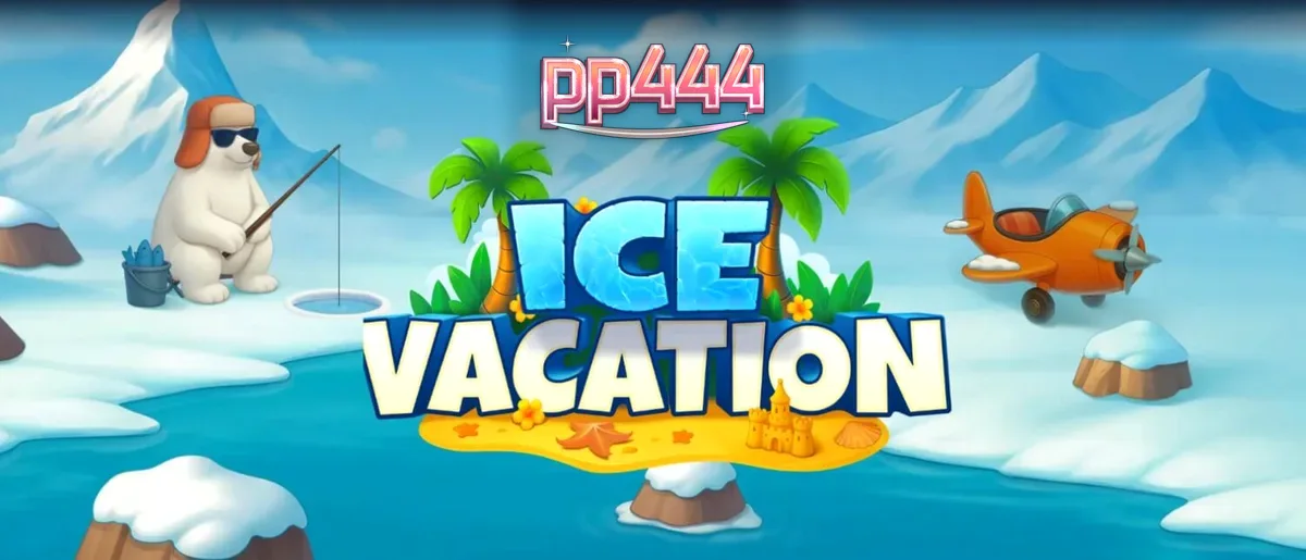 Tampilan visual slot Ice Vacation dengan karakter beruang kutub dan penguin