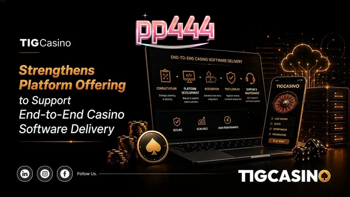 Tampilan antarmuka platform teknologi kasino modern dengan elemen grafis digital.